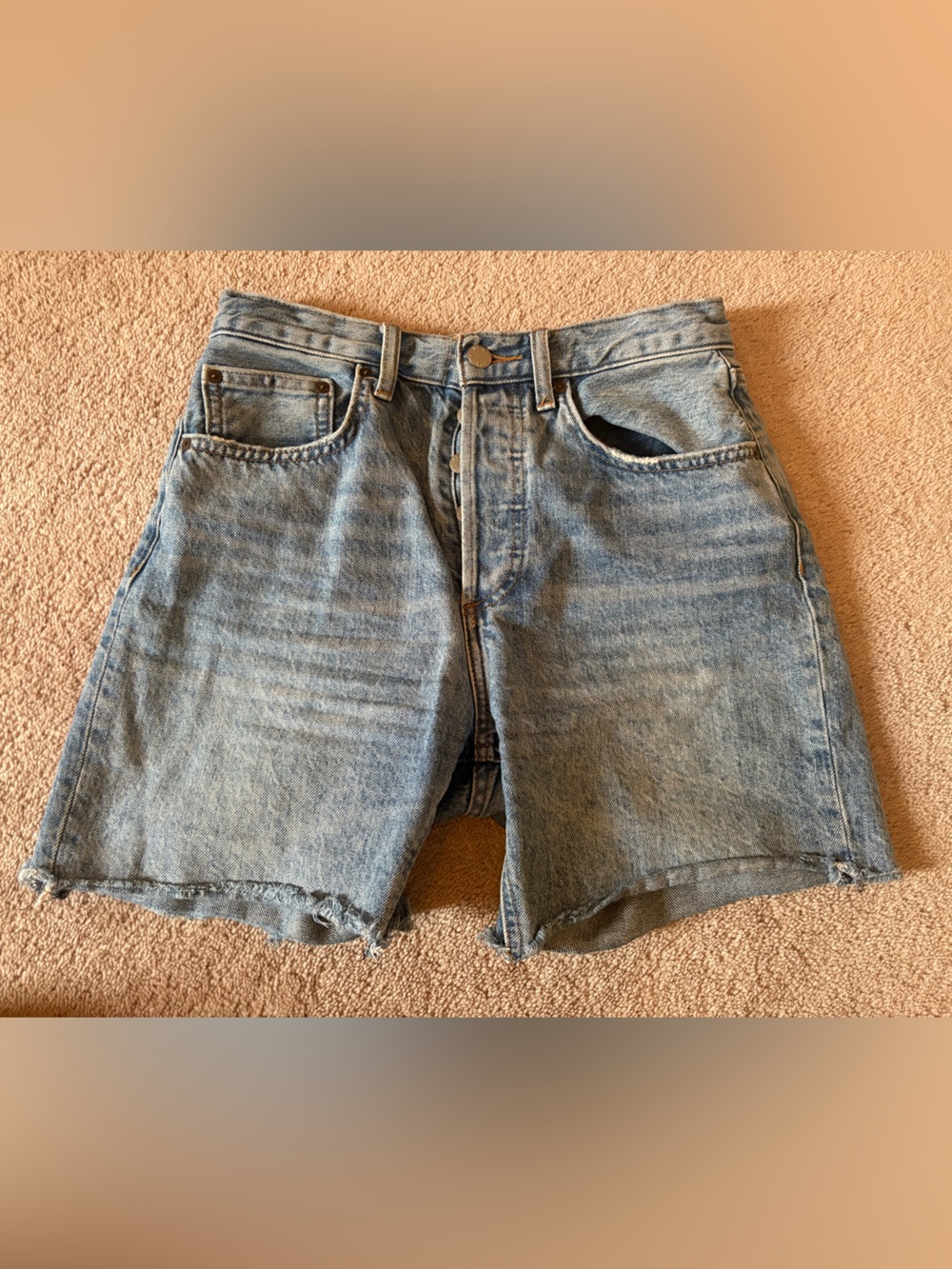 Denim Forum Joni Mid Length ShortsClassic Light Blue